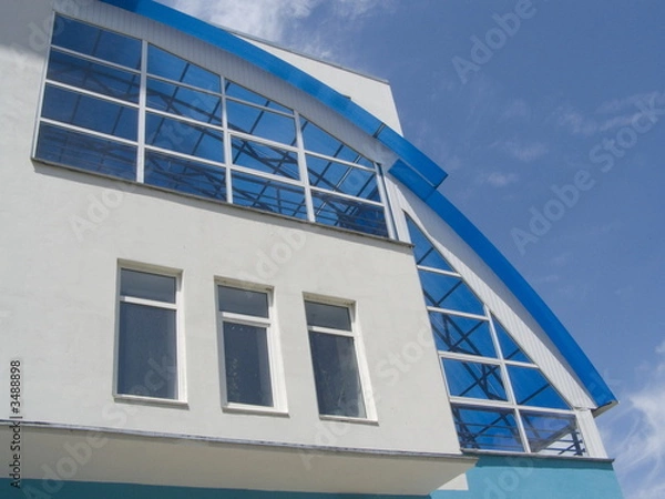 Fototapeta blue building