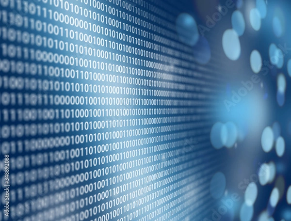Fototapeta kod binarny