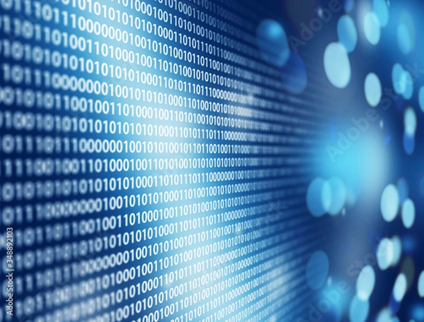 Fototapeta kod binarny
