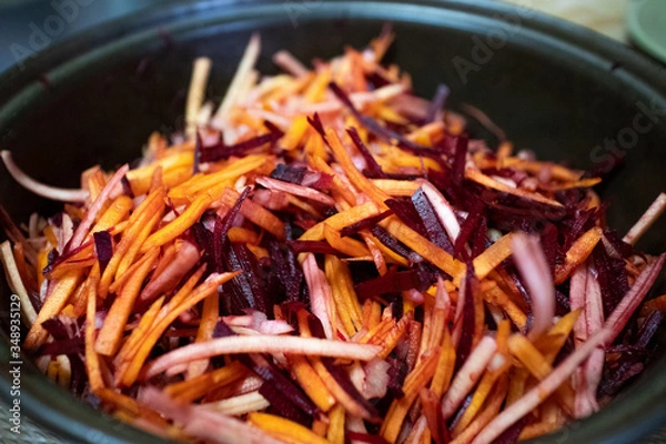 Obraz sliced roots, preparing root steaks