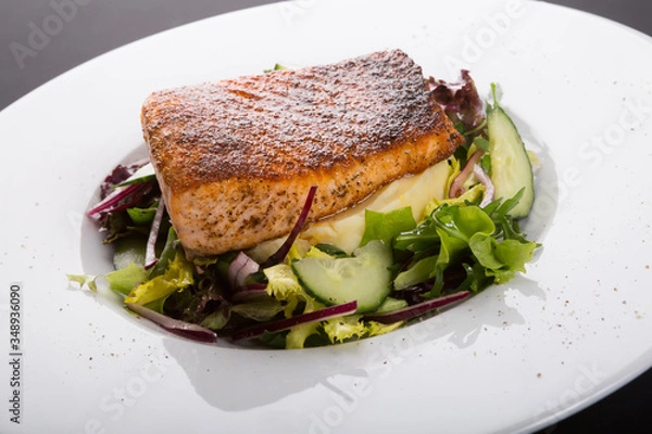 Obraz Fried white fish fillet