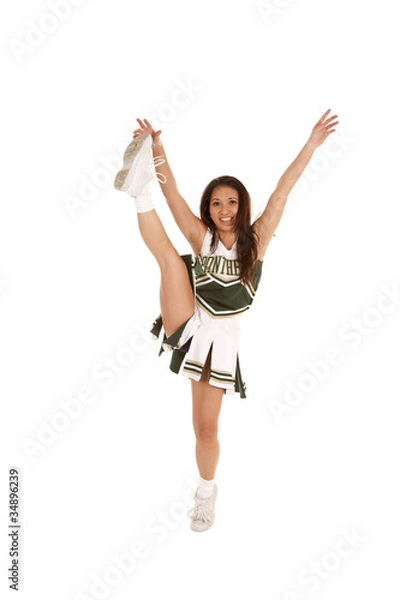Fototapeta cheerleader kicking