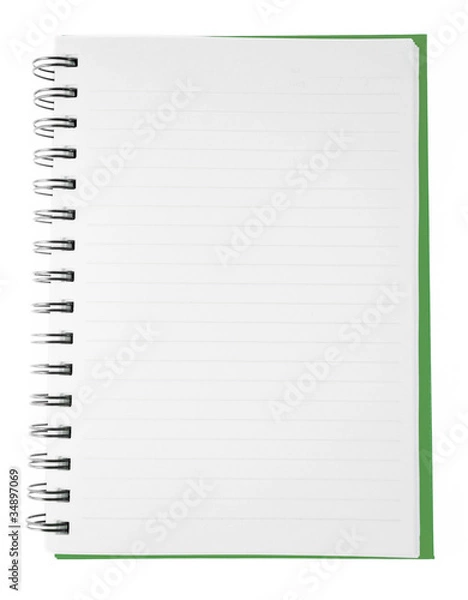 Fototapeta open blank notebook