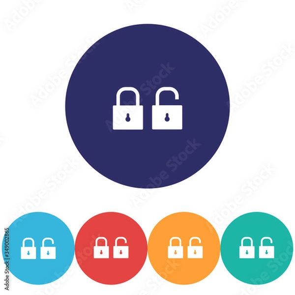 Fototapeta Lock vector icon , lorem ipsum Flat design