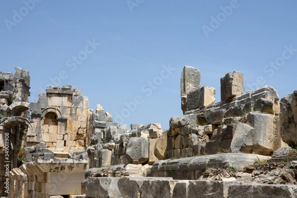 Obraz Ruins of the Greek-Roman amphitheatre of the ancient city of Myra in Demre, Antalya Province, Turkey