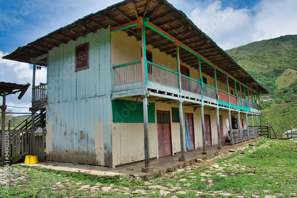 Fototapeta casa de tabla