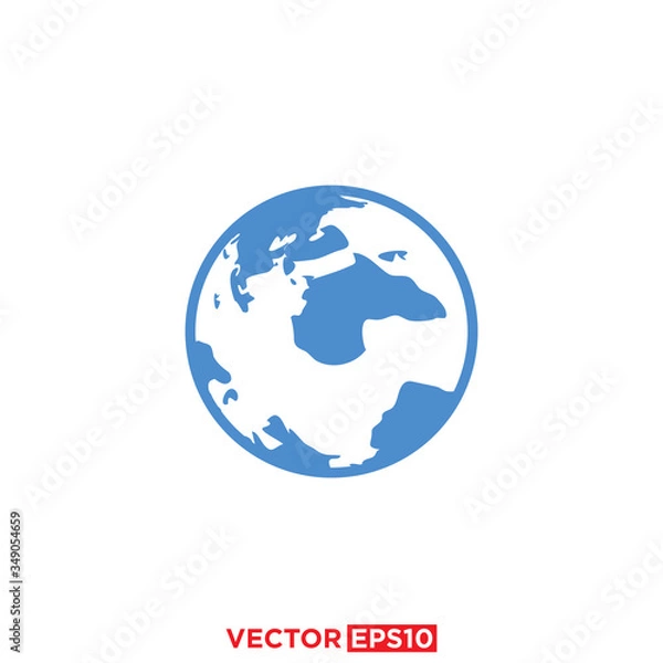 Fototapeta Globe Icon Design Vector Illustration
