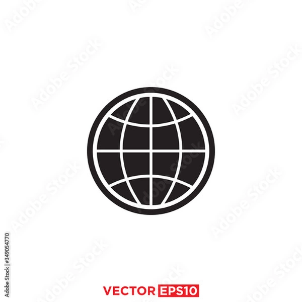 Obraz Globe Icon Design Vector Illustration