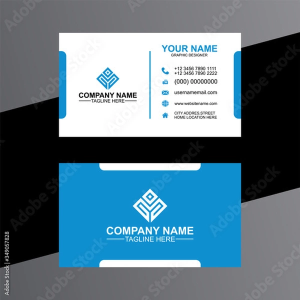 Obraz Elegant minimal stylish business card template Stock Illustration