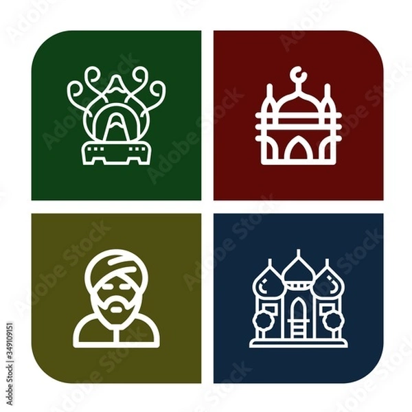 Obraz Set of mubarak icons
