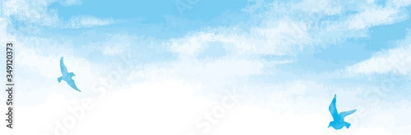 Fototapeta 青い空と青い鳥