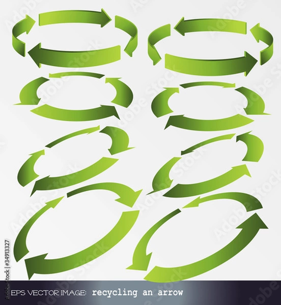 Obraz eps Vector image: recycling an arrow