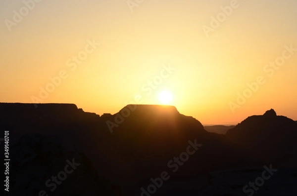 Obraz sunset over the mountains