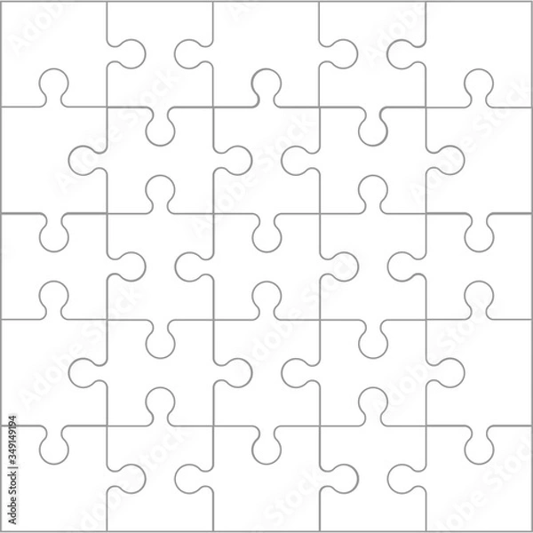 Fototapeta Set puzzle pieces. Texture mosaic background. Vector.
