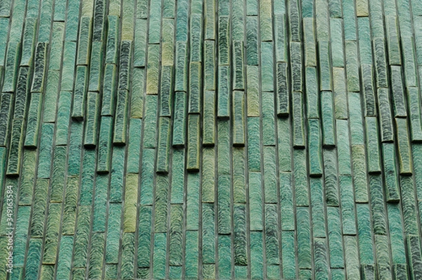 Fototapeta 緑色の壁