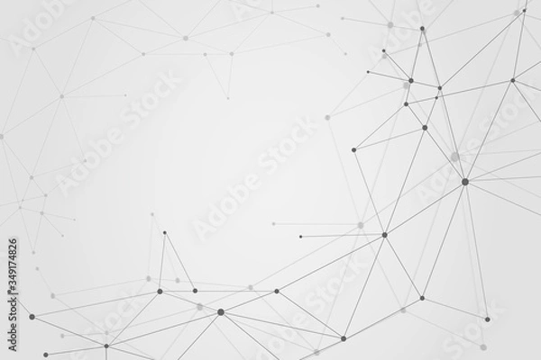 Fototapeta Abstract connecting dots, Polygonal background, technology design, vector illustrator