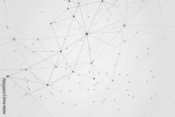 Obraz Abstract connecting dots, Polygonal background, technology design, vector illustrator