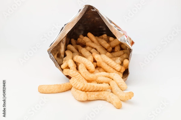 Obraz Sweets with shrimp flavor on white background