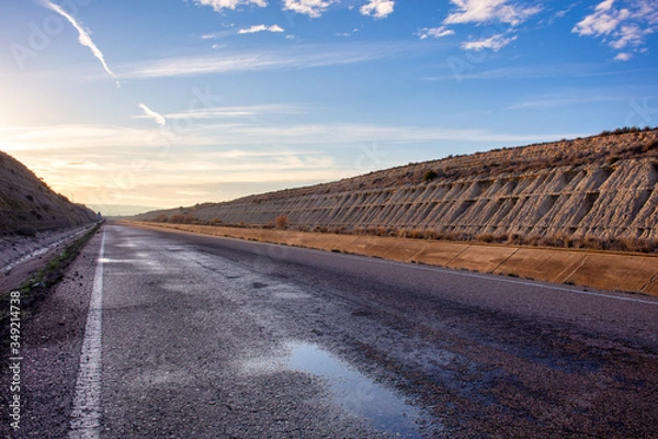 Obraz sunset on the road