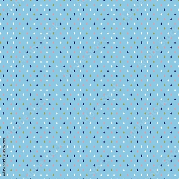 Obraz seamless pattern with colorful raindrops
