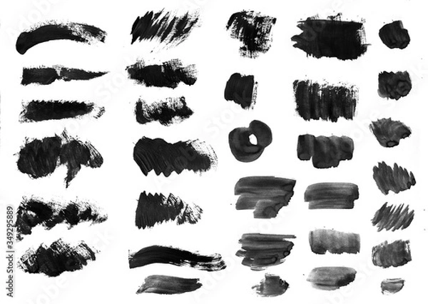 Obraz Brush strokes with watercolor paint