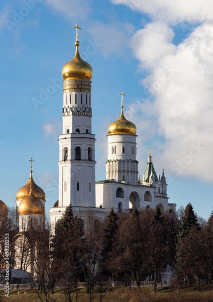 Obraz Вид на Московский Кремль и колокольню Ивана Великого