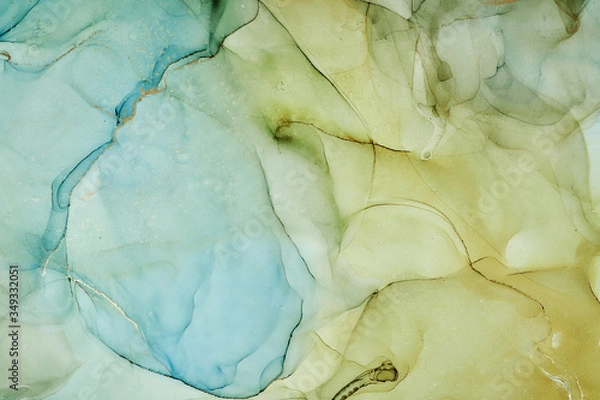 Obraz Alcohol ink colors translucent. Abstract multicolored marble texture background. Design wrapping paper, wallpaper. Mixing acrylic paints. Modern fluid art. Alcohol Ink Pattern