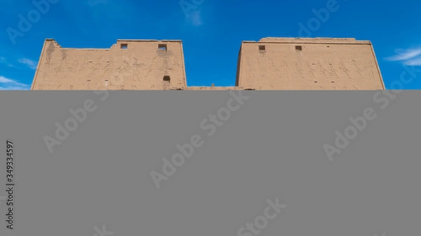 Fototapeta Edfu is the site of the Ptolemaic Temple of Horus and an ancient settlement. Egypt. Edfu also spelt Idfu, and known in antiquity as Behdet.