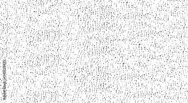 Fototapeta Abstract vector noise. Small particles of debris and dust. Distressed uneven background. Grunge texture overlay with rough and fine grains isolated on white background. Vector illustration. EPS10.