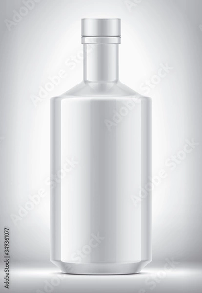 Fototapeta Glass bottle on Background. Non-transparent version. 