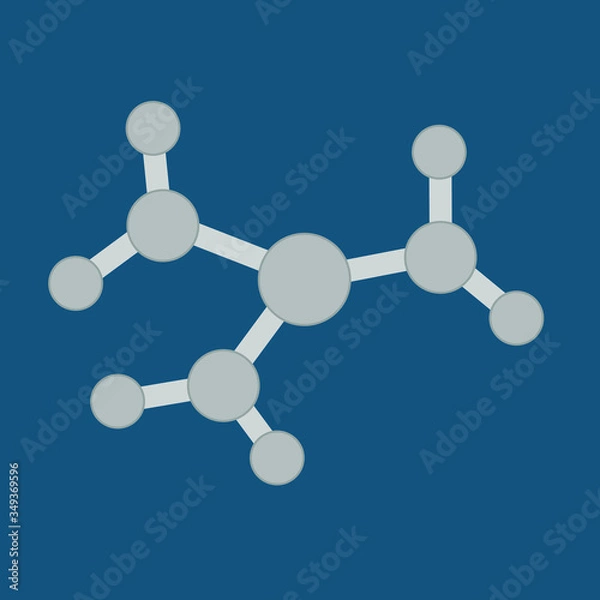 Fototapeta complex molecule on a dark background