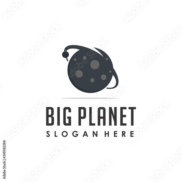 Obraz Big planet illustration logo design concept 