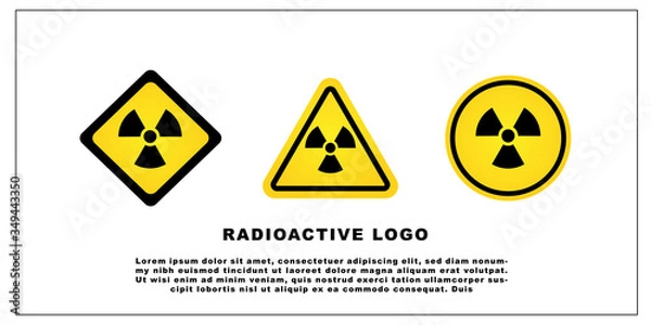 Obraz Radioactive icon set vector
