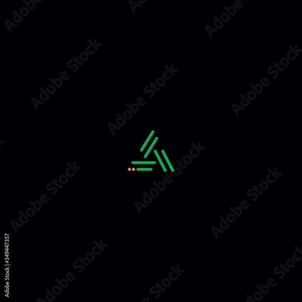 Fototapeta abstract triangle logo spin lines design