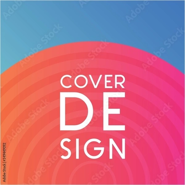 Obraz Cover Design with geometric shape and gradient color