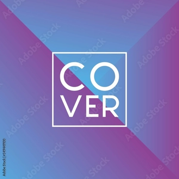 Obraz Cover Design with geometric shape and gradient color