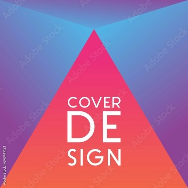 Obraz Cover Design with geometric shape and gradient color