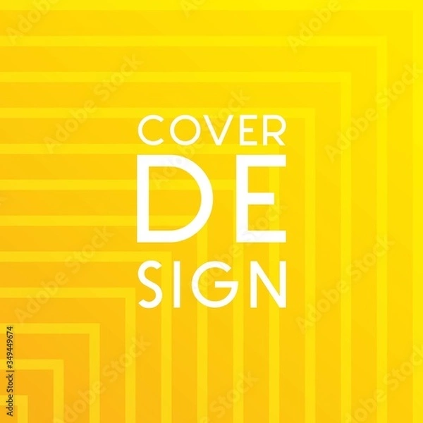 Obraz Cover Design with geometric shape and gradient color