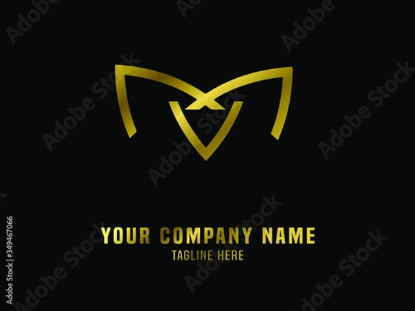 Obraz Abstract Logo Vector Gradient Gold