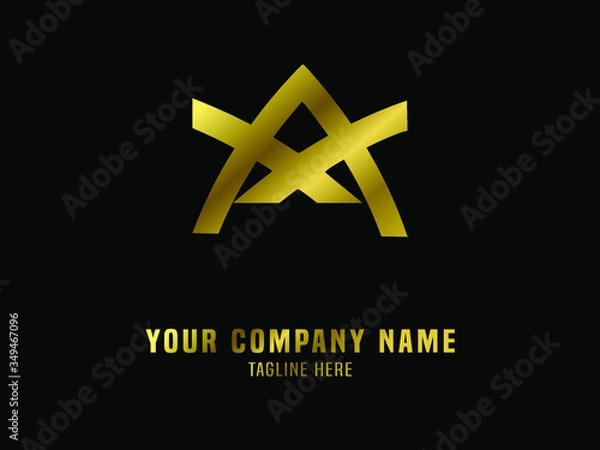 Obraz Abstract Logo Vector Gradient Gold