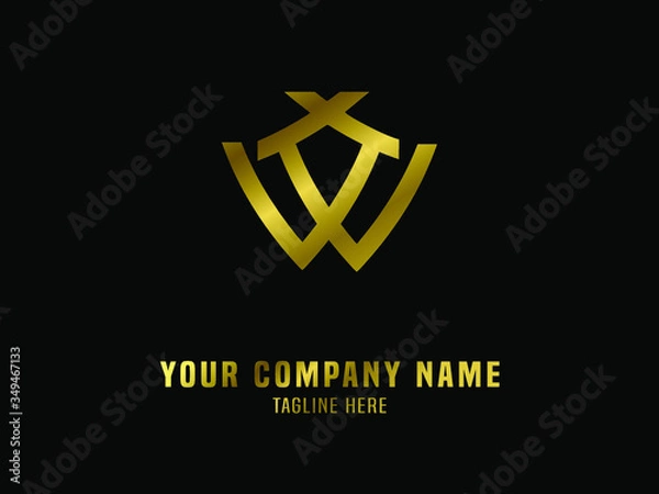 Obraz Abstract Logo Vector Gradient Gold