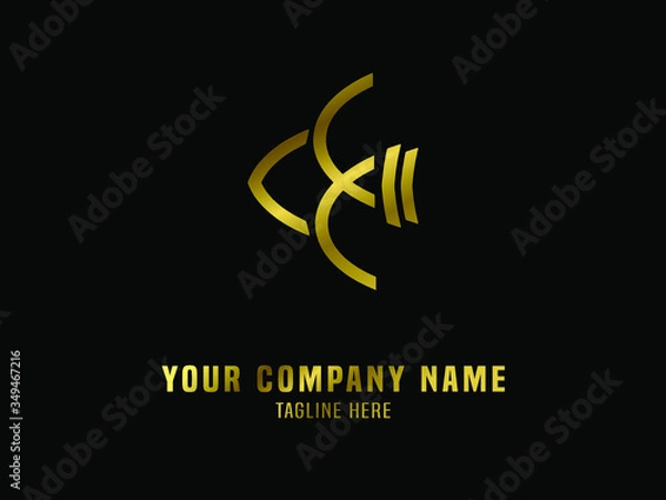 Obraz Abstract Logo Vector Gradient Gold