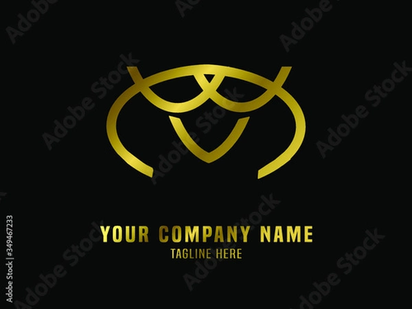 Obraz Abstract Logo Vector Gradient Gold