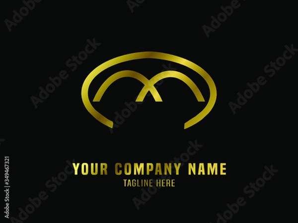 Obraz Abstract Logo Vector Gradient Gold