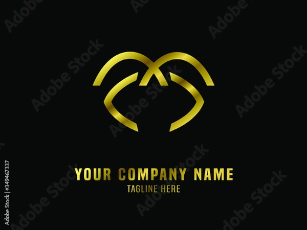 Obraz Abstract Logo Vector Gradient Gold