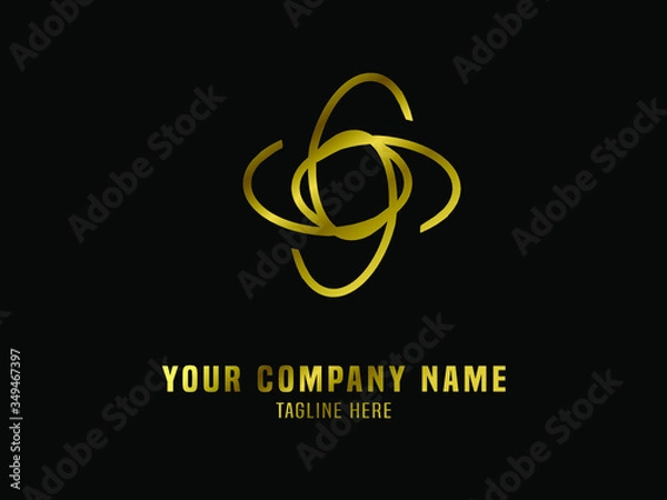 Obraz Abstract Logo Vector Gradient Gold