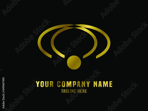 Obraz Abstract Logo Vector Gradient Gold