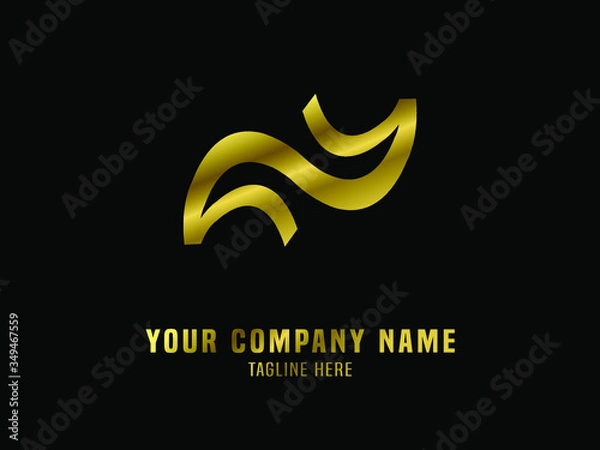 Obraz Abstract Logo Vector Gradient Gold
