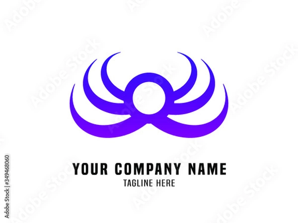 Obraz Abstract Logo Vector Gradient Blue