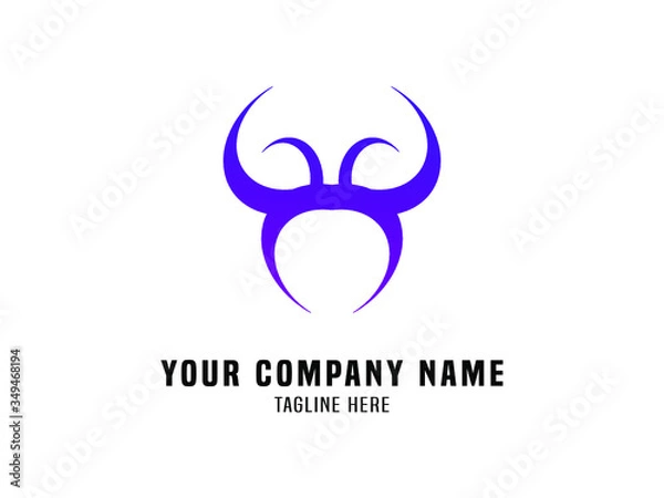 Obraz Abstract Logo Vector Gradient Blue